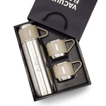 3 Bardaklı Silver Termos