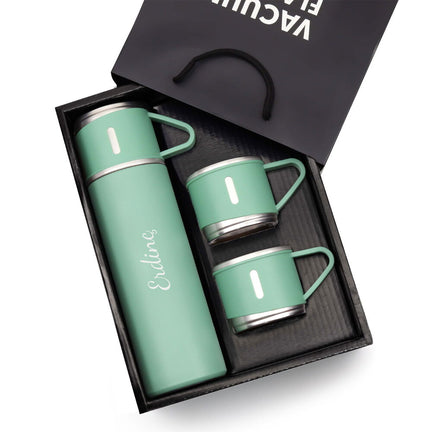 3 Bardaklı Silver Termos