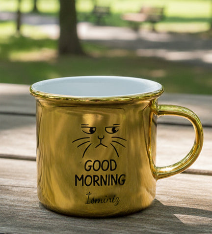 Kişiye Özel Gold Renk Vintage Kupa