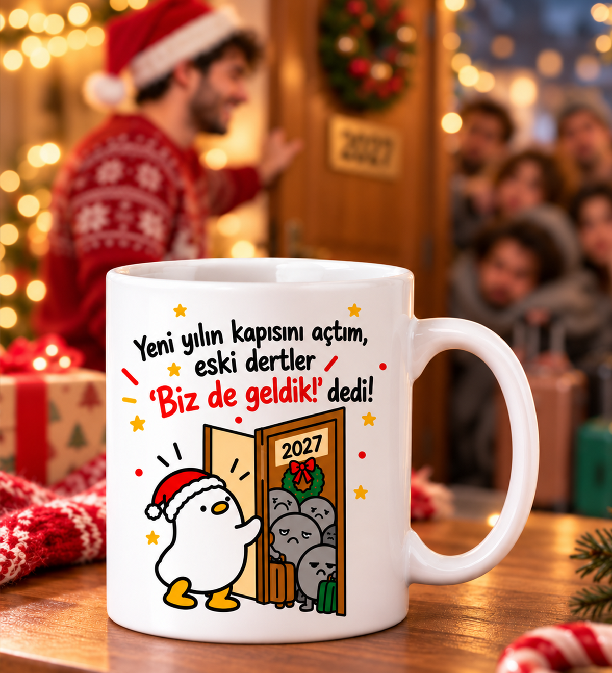 Yeni Yıl Tasarım Esprili Kupa