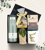 Yeşil Stanley Termoslu Kişiye Özel Premium Hediye Seti