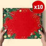 Kırmızı Yeni Yıl Kutusu (10 Adet)