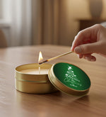 Yılbaşı Temalı Metal Kutulu Mum